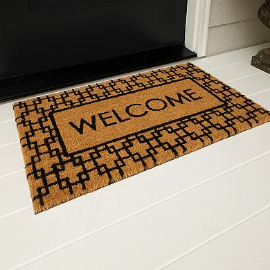 Mohawk® Home Century Fret ''Welcome'' Coir Doormat - 18'' x 30''