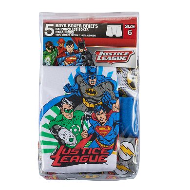 Boys 4-8 Justice League 5-Pack Boxer Briefs
