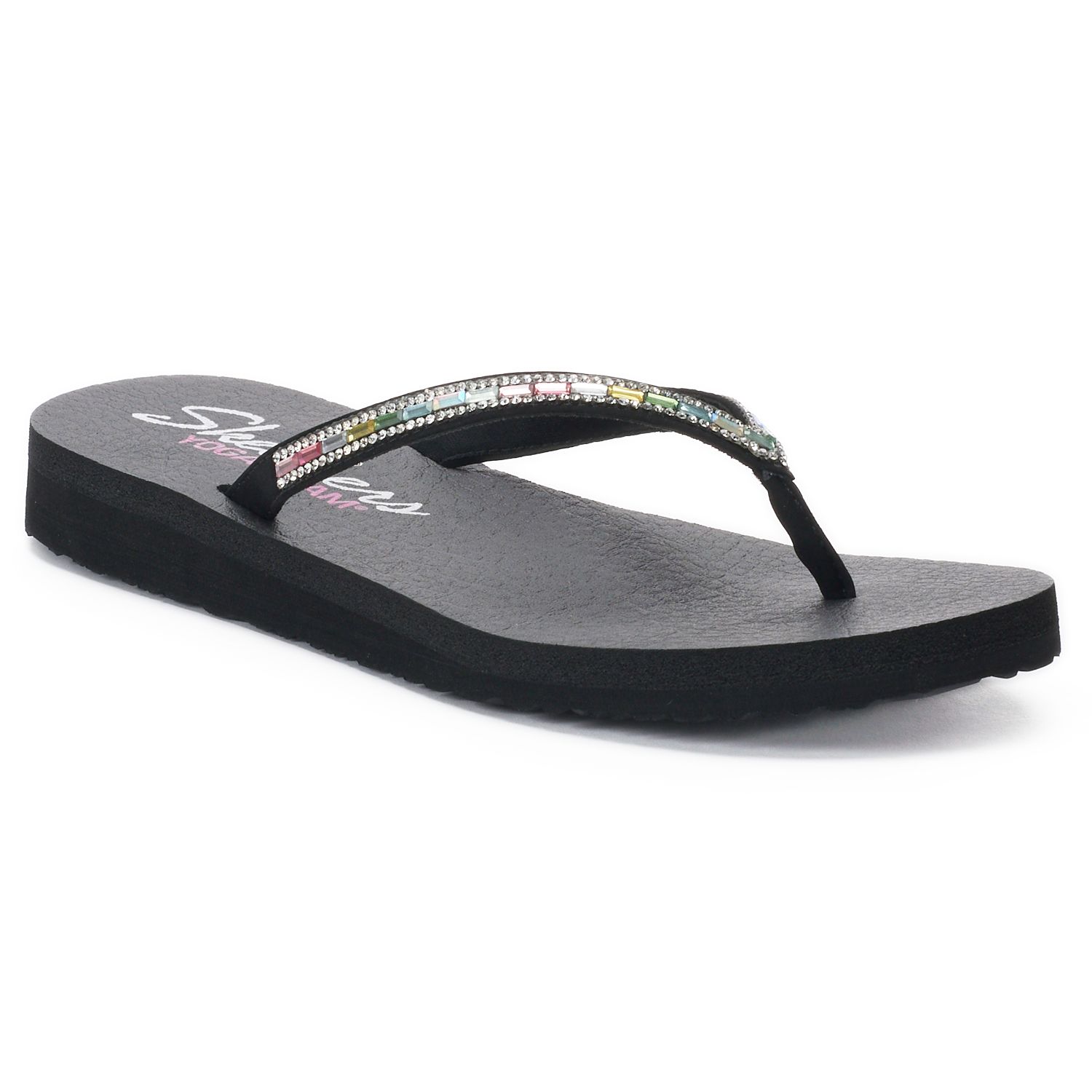 skechers glitter flip flops