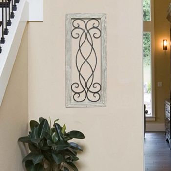 Stratton Home Decor Farmhouse Metal Wood Framed Wall Art