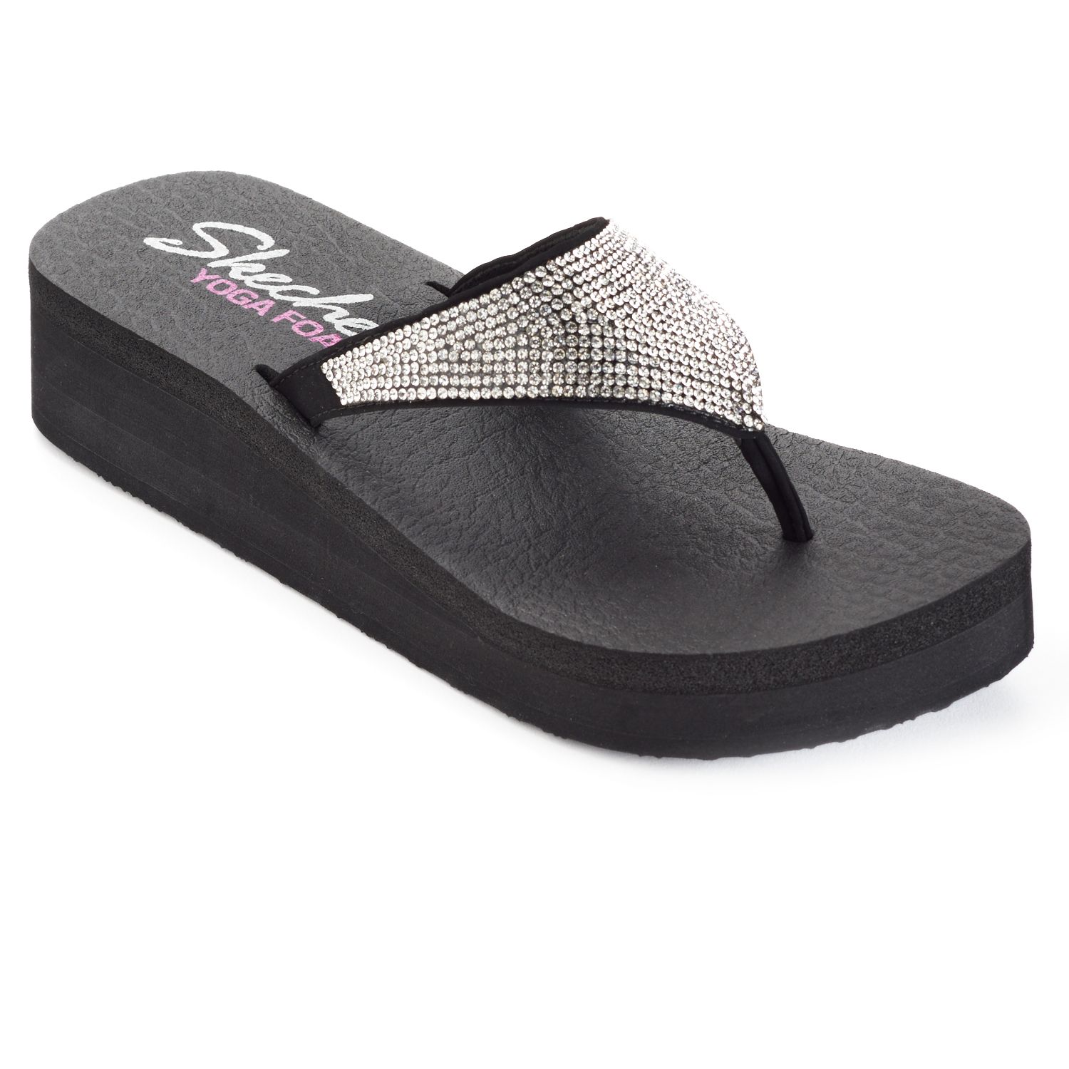 skechers bling flip flops