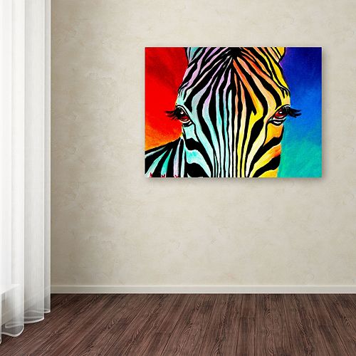 Trademark Fine Art Zebra Canvas Wall Art