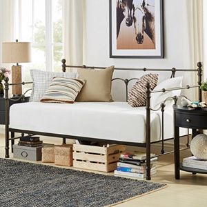 HomeVance Lomita Bronzed Black Finish Metal Daybed