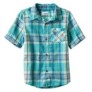Boys 4-7x SONOMA Goods for Life™ Plaid Button Down Short Sleeve Shirt