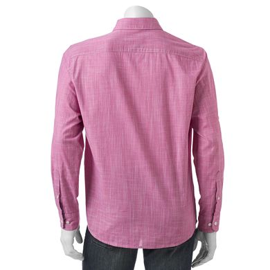 Men's Apt. 9® Modern-Fit Crosshatch Roll-Tab Button-Down Shirt