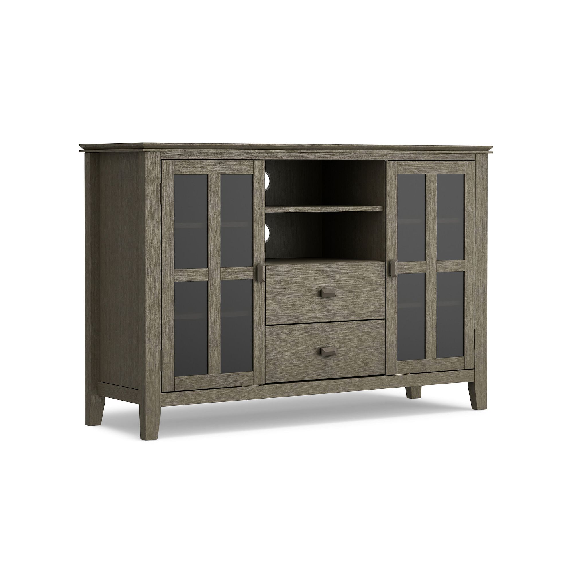 Simpli Home Artisan Contemporary TV Media Stand, Gray