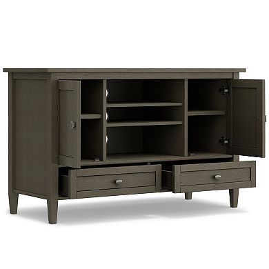 Simpli Home Warm Shaker Rustic TV Media Stand