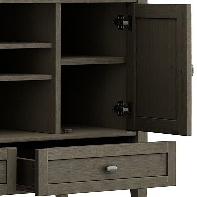 Simpli Home Warm Shaker Rustic TV Media Stand