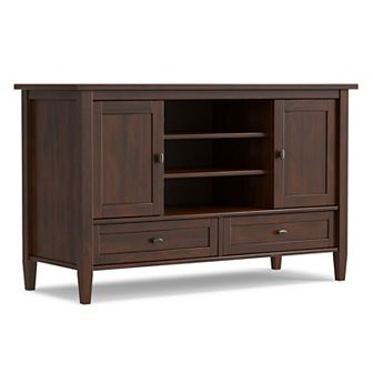 Simpli Home Warm Shaker Rustic TV Media Stand