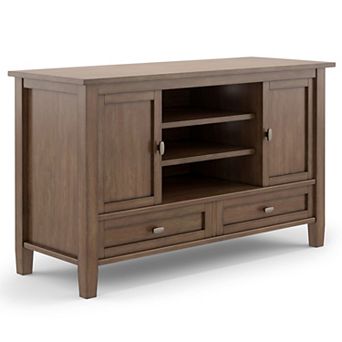Simpli Home Warm Shaker Rustic TV Media Stand