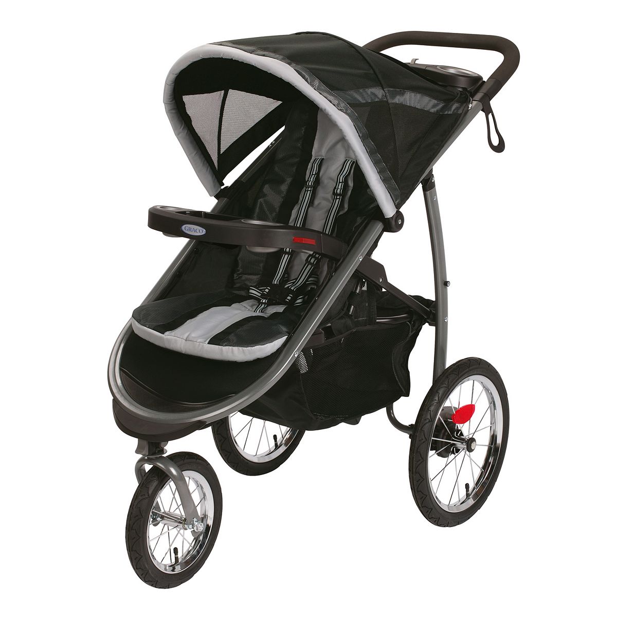This jogging stroller is very portable with FastAction quick fold. It also has padded, adjustable 3- or 5- point harness adjusts for children as they grow.