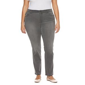Plus Size Gloria Vanderbilt Bridget Straight-Leg Jeans