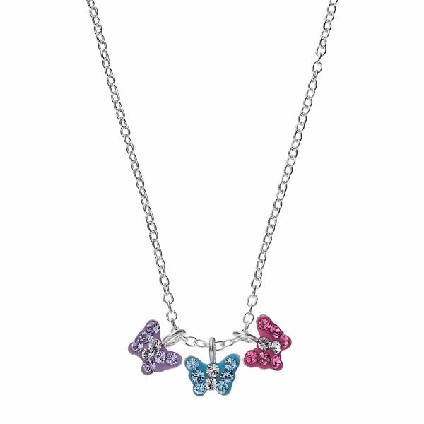 Girls Butterfly Choker Necklace & Ring Set (Kids)