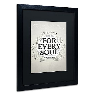 Trademark Fine Art "Every Soul" Black Framed Wall Art