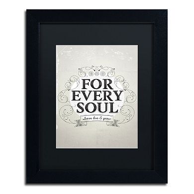 Trademark Fine Art "Every Soul" Black Framed Wall Art