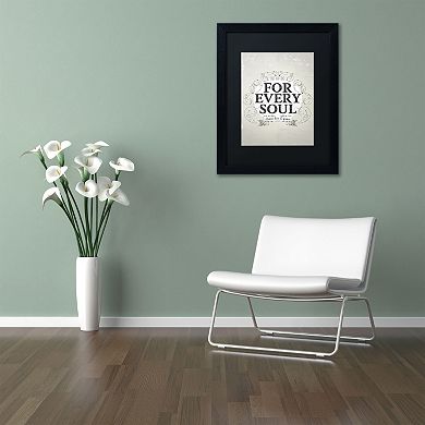 Trademark Fine Art "Every Soul" Black Framed Wall Art