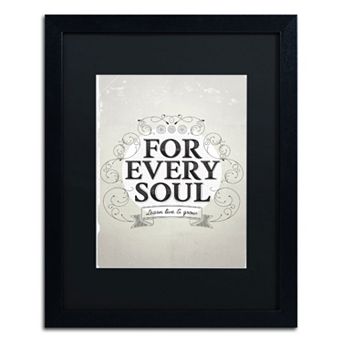 Trademark Fine Art "Every Soul" Black Framed Wall Art