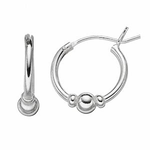 Charming Girl Kids' Sterling Silver Ball Hoop Earrings