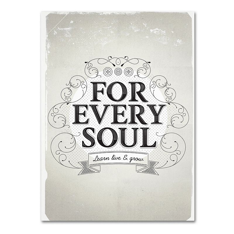 83636012 Trademark Fine Art Every Soul Canvas Wall Art, Bla sku 83636012