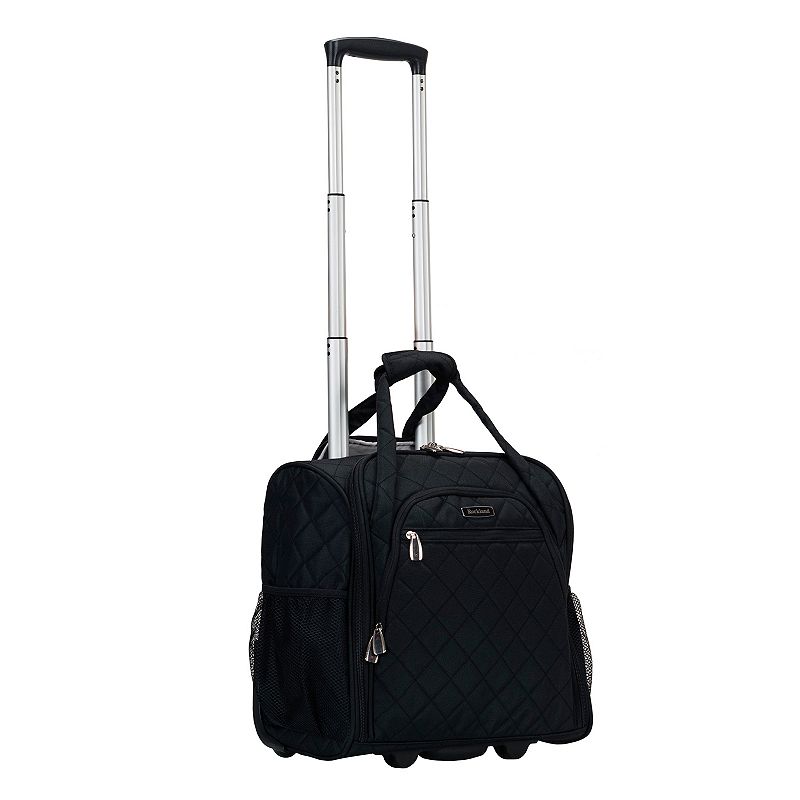 Rockland Melrose Wheeled Underseater Carry-On Luggage, Black