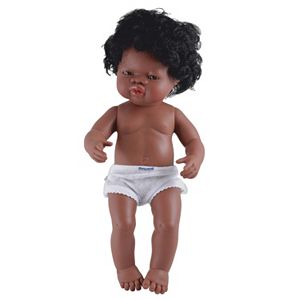 Miniland Educational Brown Hair Brown Eyed Girl Baby Doll