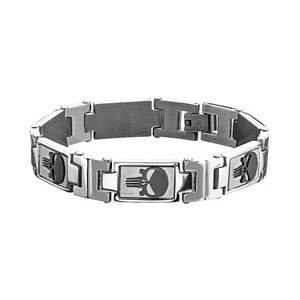 Marvel Men's Stainless Steel The Punisher Bracelet