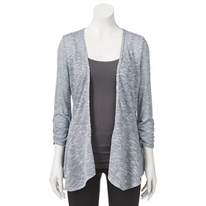 Juniors' Candie's® Ruched Peplum Cardigan