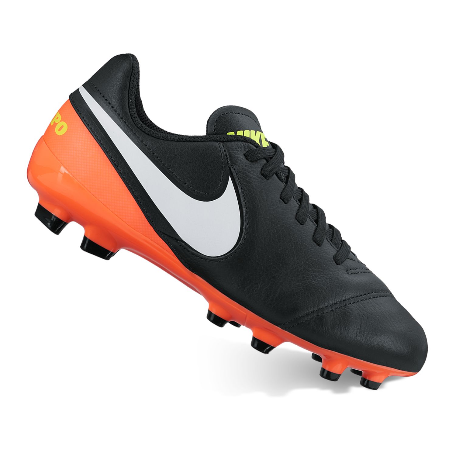 boys orange cleats