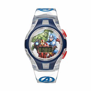 Marvel The Avengers Captain America, Iron Man & Hulk Kids' Digital Light-Up Watch