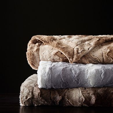 Madison Park Marselle Faux Fur Oversized Bed Throw