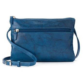 ili Double Entry Leather Crossbody Bag