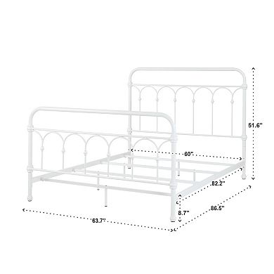 HomeVance Harper Casted Knot Metal Bed