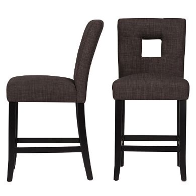 HomeVance Roxton Keyhole Counter Stool 2-piece Set