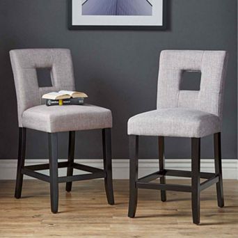 HomeVance Roxton Keyhole Counter Stool 2 pc Set