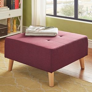 HomeVance Palos Button Tufted Ottoman