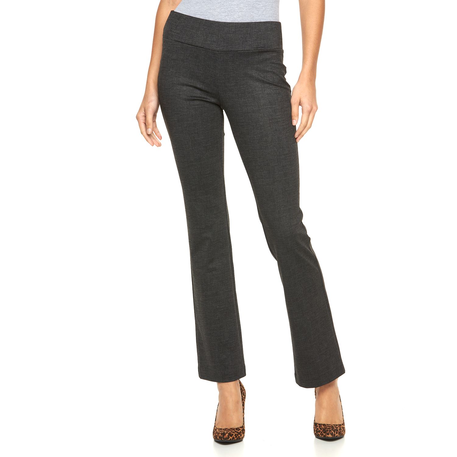 women's pull on bootcut ponte pants