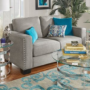 HomeVance Caldwell Nailhead Loveseat
