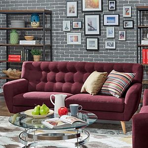 HomeVance Peralta Button Tufted Sofa