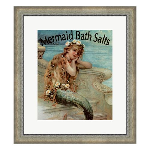 Metaverse Art Mermaid Bath Salts Framed Wall Art