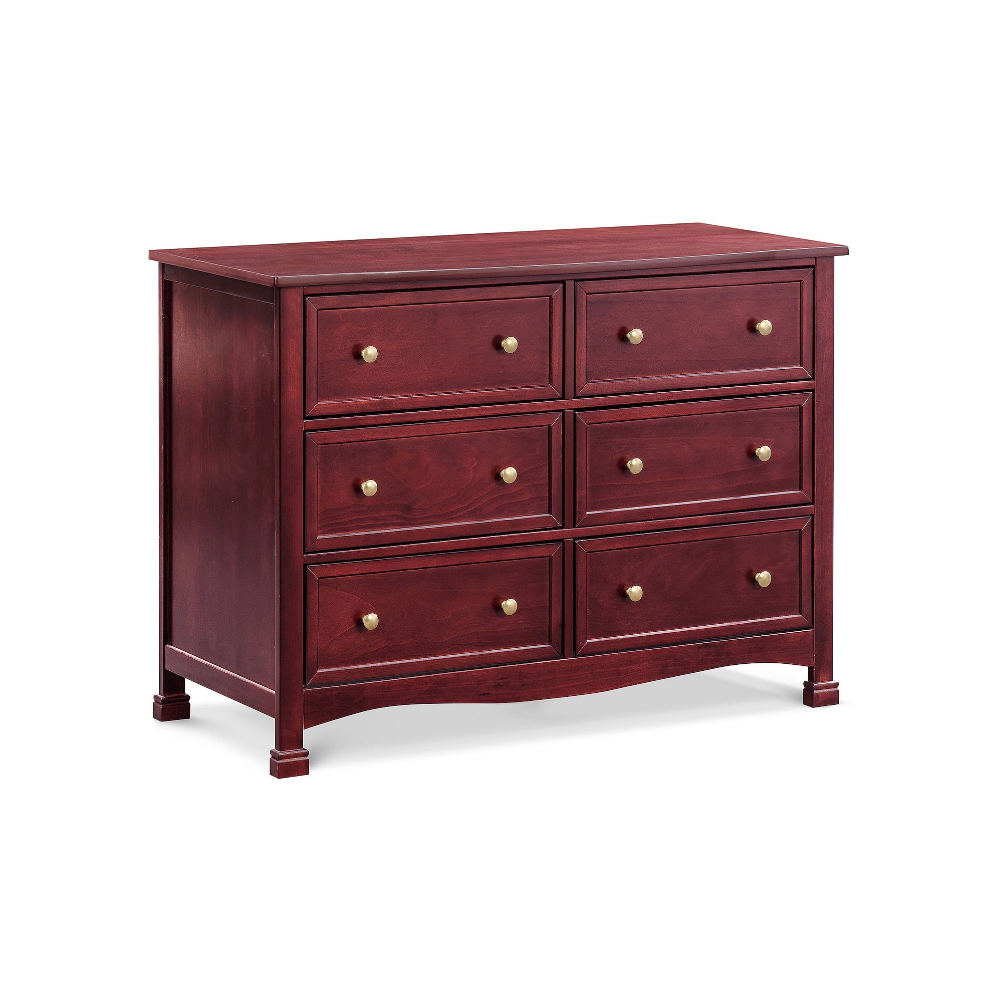 DaVinci Kalani 6-Drawer Double Wide Dresser, Red