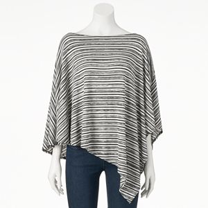 Women's Double Click Asymmetrical Striped Top