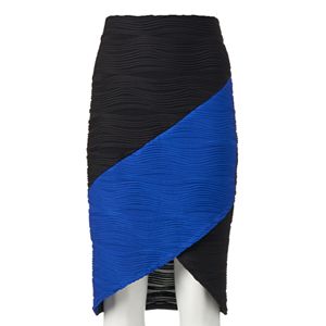 Women's Double Click Wavy Colorblock Skirt