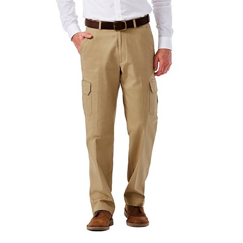 Big & Tall Haggar Flat-Front Stretch Comfort Cargo Expandable Waist Pants