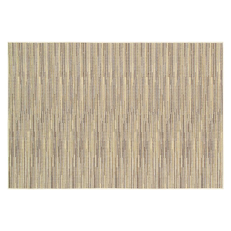 Couristan Monaco Larvotto Striped Indoor Outdoor Rug, Beige, 7.5X11 Ft