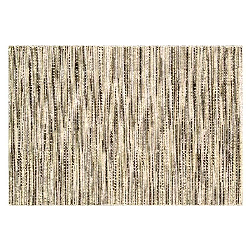 Couristan Monaco Larvotto Striped Indoor Outdoor Rug, Beige, 7.5X11 Ft