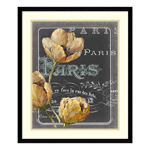 Chalkboard Paris II Framed Wall Art