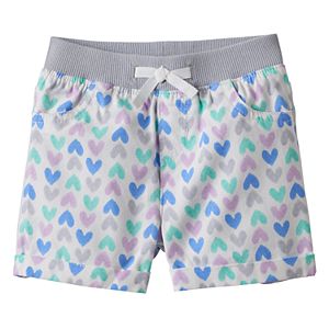 Baby Girl Jumping Beans® Heart Cuffed Shorts