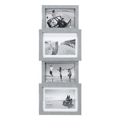 Malden Washed Gray 4-Opening Collage Frame