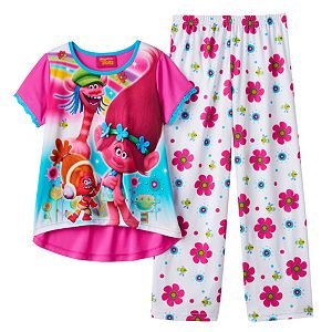 Girls 4-12 DreamWorks Trolls Poppy, Cooper & DJ Suki Pajama Set