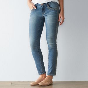 Women's SONOMA Goods for Life™ Embroidered Skinny Jeans